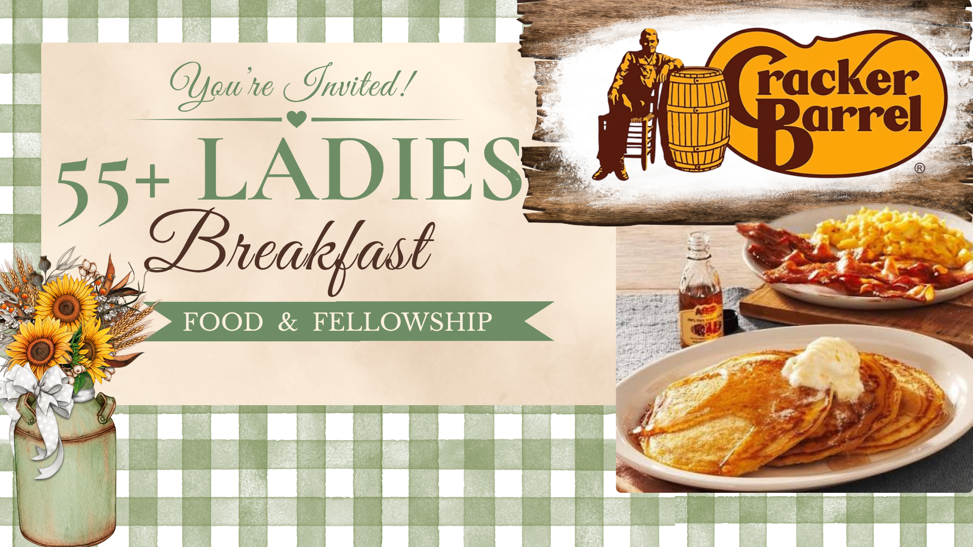 55+ Ladies Breakfast at Cracker Barrel