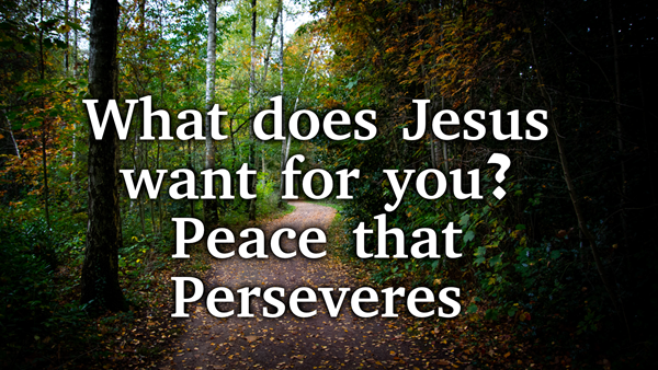 What does Jesus want for you? Peace that Perseveres - Rev. Dudley Hodges